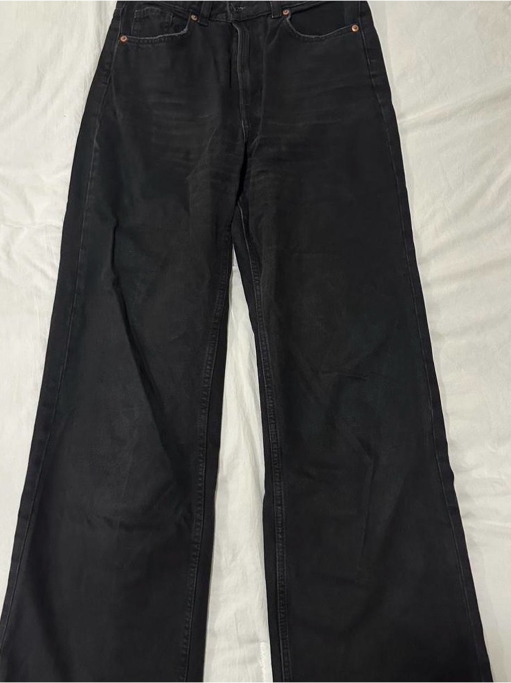 H&M Black Wide-Leg Jeans